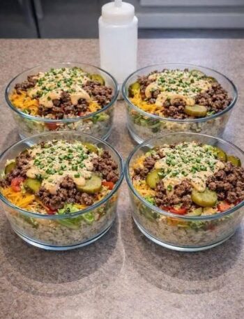 Big Mac Cheeseburger Protein Bowl
