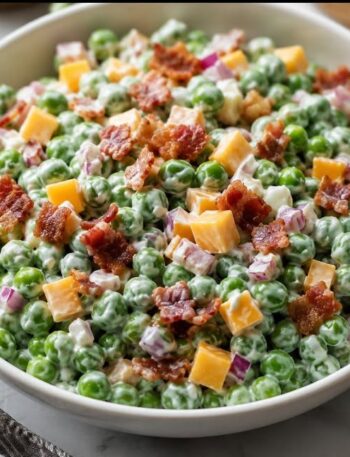 Creamy Bacon Pea Salad