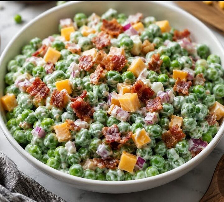 Creamy Bacon Pea Salad