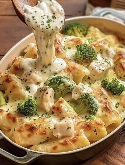 Creamy Chicken Alfredo Bake
